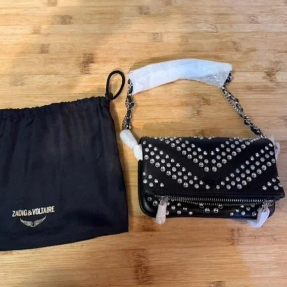 Zadig & Voltaire Rock Nano Arrow Studded Crossbody Bag - Picture 15 of 16